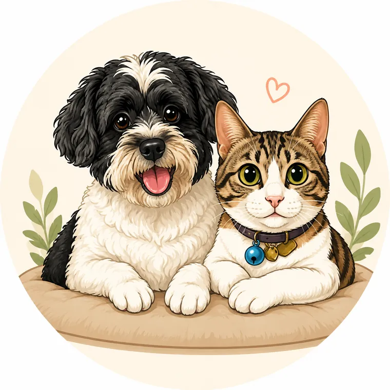 Beibei-inspired dog illustration